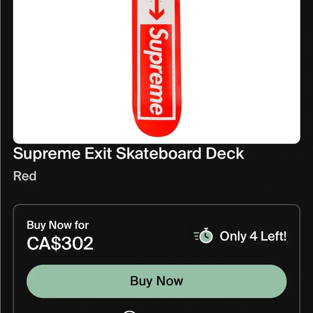 Supreme Red Exit Skateboard Deck - Picture 4 of 4